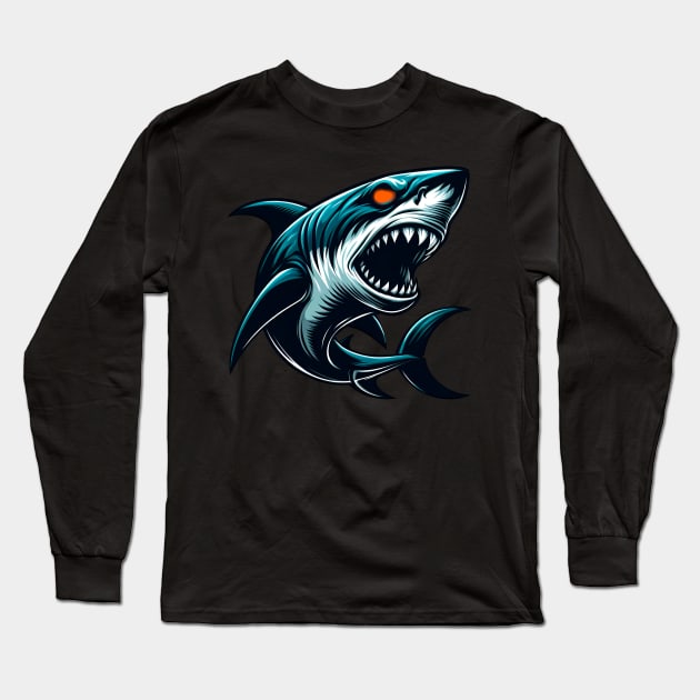 Shark Long Sleeve T-Shirt by Bestmatch